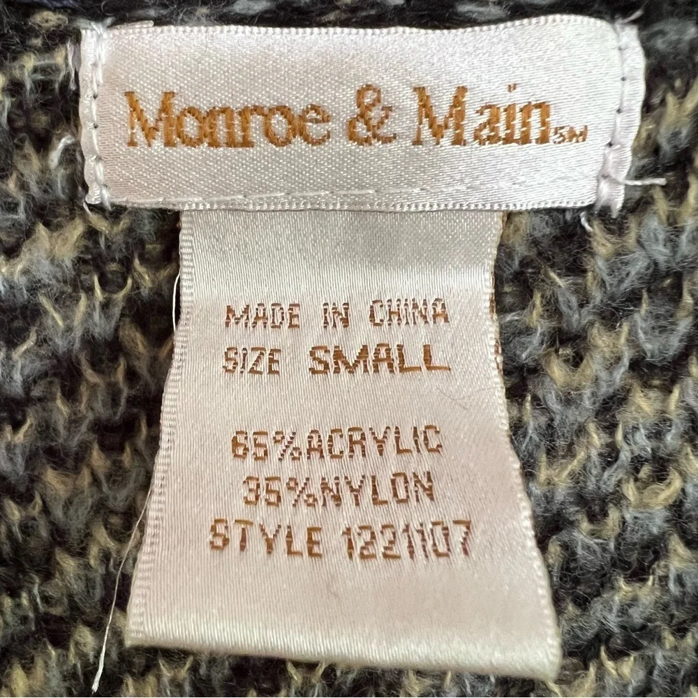 Y2K Monroe & Main Leopard Print Longline Cardigan Sweater Sz Small Indie Boho